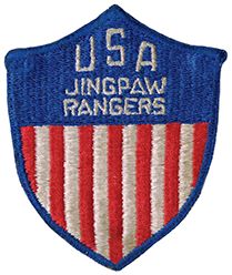 Unofficial Detachment 101 patch worn by U.S. personnel.  The term ‘Jinghpaw’ is another name for Kachin.  